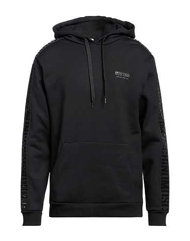 MOSCHINO Hooded sweatshirt Black 53% Cotton, 47% Modal, Elastane