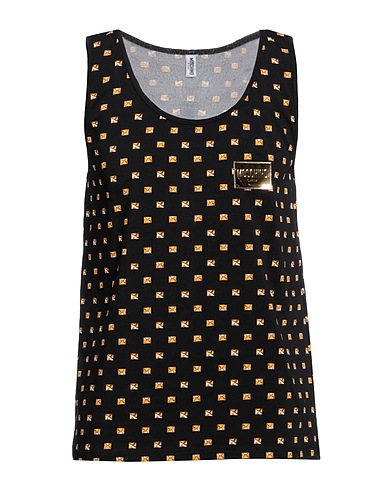 MOSCHINO Canotta Nero 95% Cotone, 5% Elastan