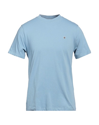 SANDRO Basic T-shirt Pastel blue 100% Cotton, Elastane