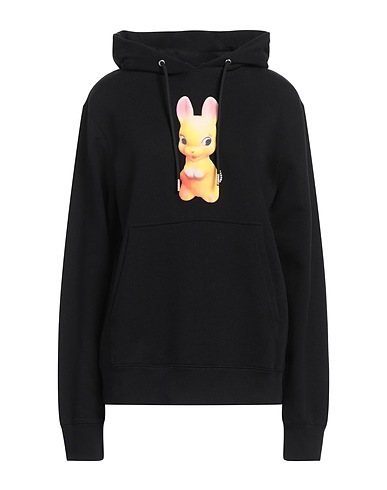 SANDRO Hooded sweatshirt Black 97% Cotton, 3% Elastane