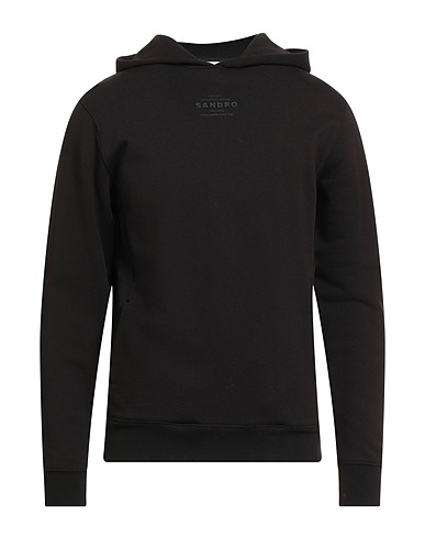 SANDRO Hoodie Schwarz 95% Baumwolle, 5% Elastan