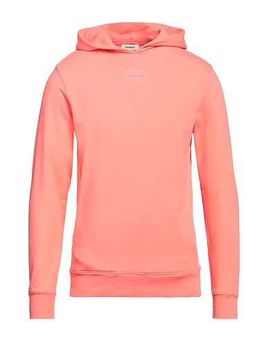 SANDRO Hooded track jacket  Coral 95% Cotton, 5% Elastane