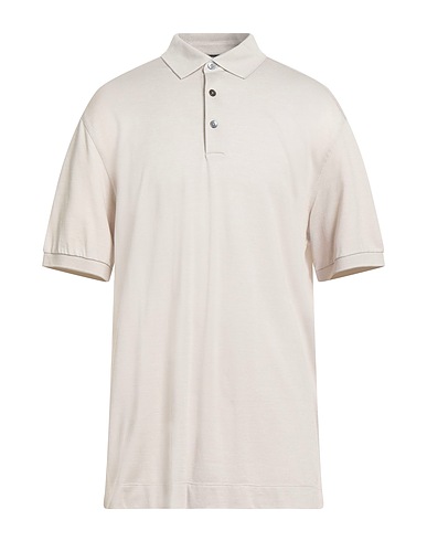 ZEGNA Polo shirt Beige 52% Cotton, 48% Silk