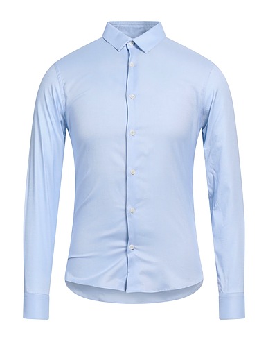 SANDRO Solid colour shirt Sky blue 100% Cotton, Corozo