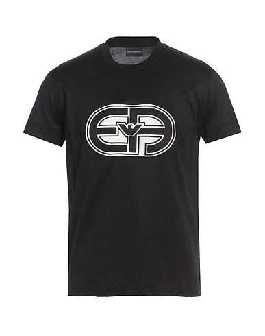 EMPORIO ARMANI T-shirt Black 70% Lyocell, 30% Cotton