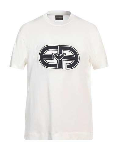 EMPORIO ARMANI T-shirt Off white 70% Lyocell, 30% Cotton