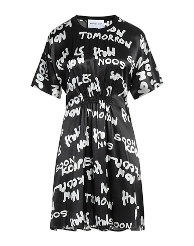 THE KOOPLES Robe courte Noir 100% Viscose, Fibre de verre