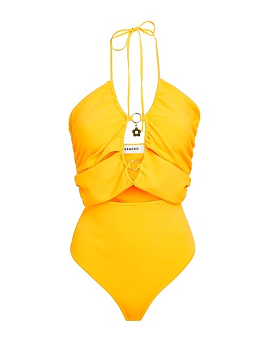 SANDRO TOPS & TEES Orange 63% Viscose, 21% Polyamide, 14% Polyester, 2% Elastane