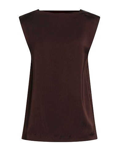 JIL SANDER Top Dark brown 100% Viscose