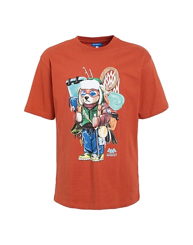 MARKET T-shirt Ultralight Bear T-Shirt Rust 100% Cotton
