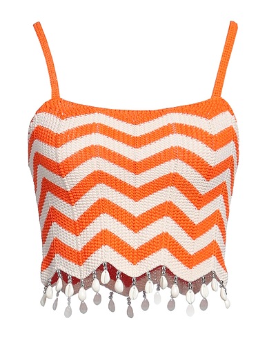 SANDRO Top Orange 77% Viscose, 21% Polyamide, 2% Elastane