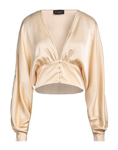 GAëLLE Paris Solid color shirts & blouses Sand 100% Polyester