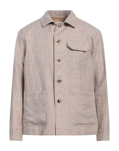 LARDINI Linen shirt 78% Linen, 22% Polyester