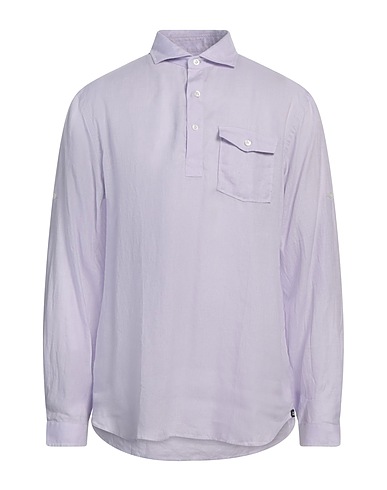 LARDINI Camicia in lino Lilla 100% Lino