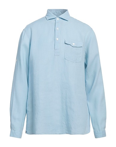 LARDINI 리넨 셔츠 스카이 블루 100% 리넨