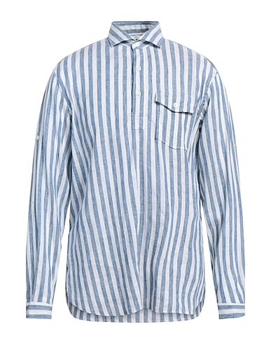 LARDINI Camisas de rayas BLU 100% Lino