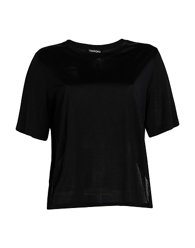 TOM FORD Basic T-Shirt Black 100% Silk