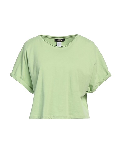 ACTITUDE by TWINSET Crop top Verde chiaro 100% Cotone, Poliestere