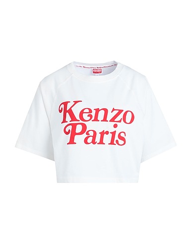 KENZO Crop top White 100% Organic cotton