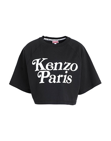 KENZO Crop top Black 100% Organic cotton