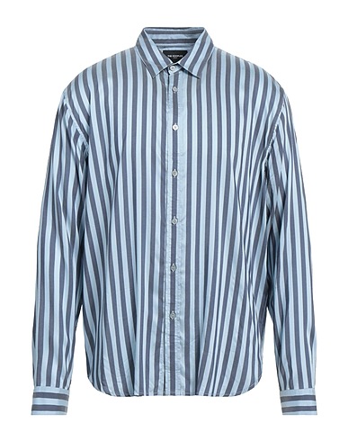 THE KOOPLES Striped shirt Sky blue 84% Viscose, 16% Silk