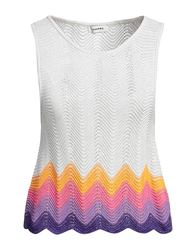 SANDRO Top Light grey 75% Viscose, 11% Polyester, 9% Polyamide, 5% Metallic fiber, Elastane