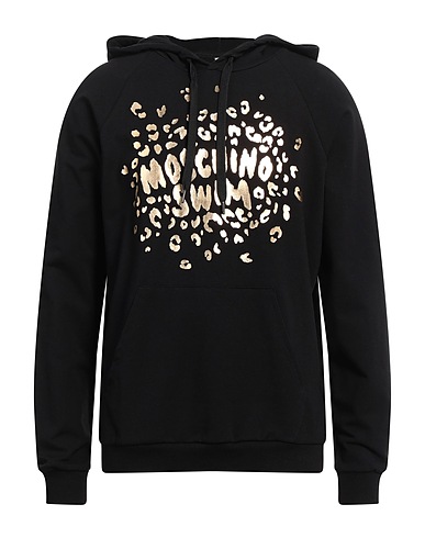 MOSCHINO Hooded sweatshirt SWIM Black 95% Cotton, 5% Elastane