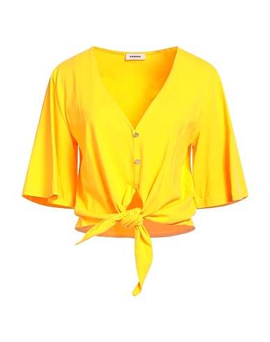 SANDRO Solid colour shirts & blouses Orange 100% Cotton