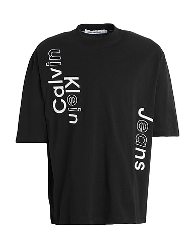 CALVIN KLEIN JEANS T-shirt Nero 100% Cotone