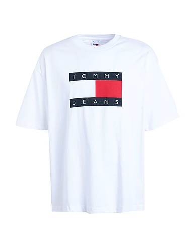 TOMMY JEANS T-shirt White 100% Cotton