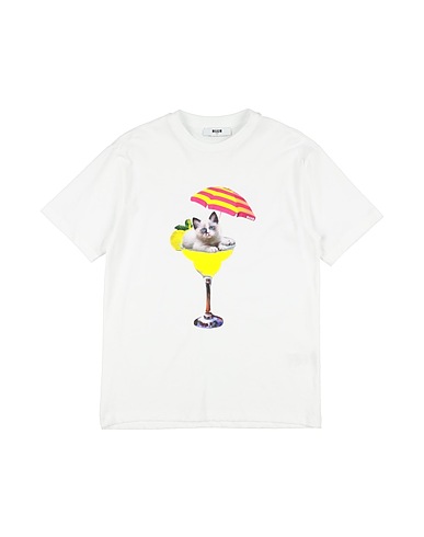 MSGM Ｔシャツ ホワイト コットン 100%
