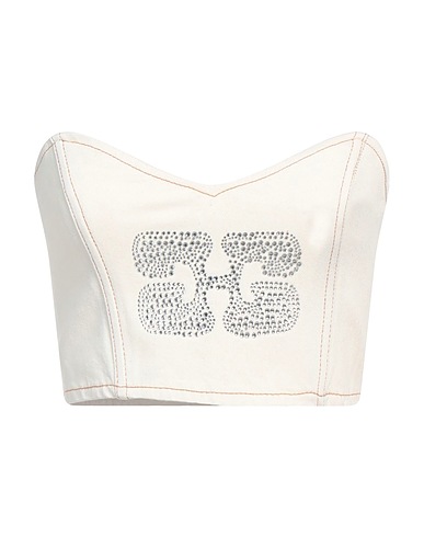 GANNI Top Cream 100% Organic cotton
