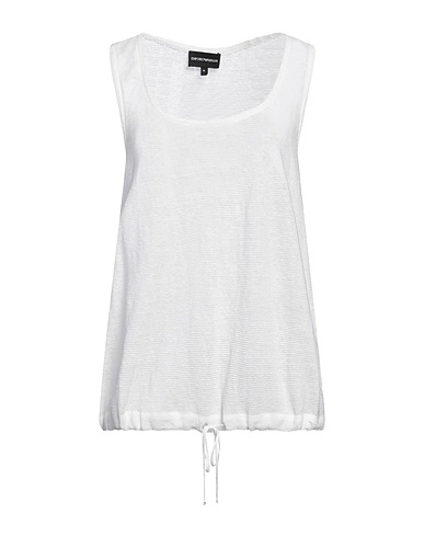 EMPORIO ARMANI Top White 100% Linen