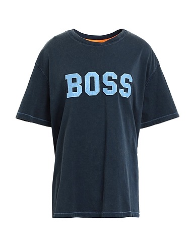 BOSS T-shirt Blu navy 100% Cotone