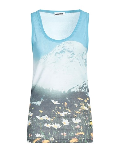 JIL SANDER+ Tank top Azure 100% Cotton