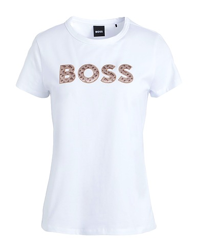 BOSS T-shirt White 95% Cotton, 5% Elastane