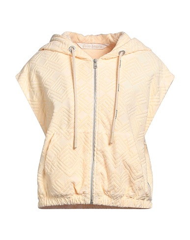 PALM ANGELS Hooded track jacket  Sand 100% Cotton, Polyester