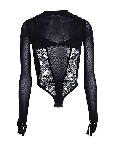 GCDS TOPWEAR Black 85% Polyamide, 15% Elastane