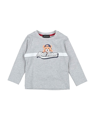 MONNALISA Ｔシャツ ライトグレー コットン 100%