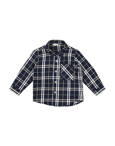 MANUEL RITZ Patterned shirt Midnight blue 50% Rayon, 50% Polyester