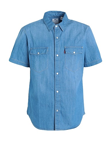 LEVI'S Denim shirt SS RELAXED FIT WESTERN LIGHT INDIGO - FLAT FINISH

 Blue 100% Cotton