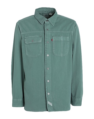 LEVI'S Einfarbiges Hemd LS AUBURN WORKER
 Grün 100% Baumwolle