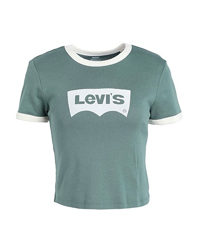 LEVI'S Crop top GRAPHIC MINI RINGER

 Sage green 100% Cotton