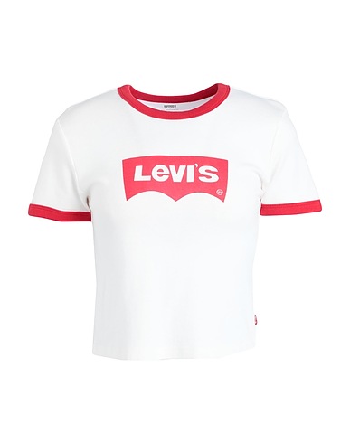 LEVI'S Crop top GRAPHIC MINI RINGER

 White 100% Cotton