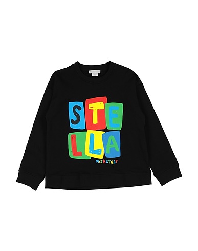 STELLA McCARTNEY KIDS Felpa Nero 100% Cotone