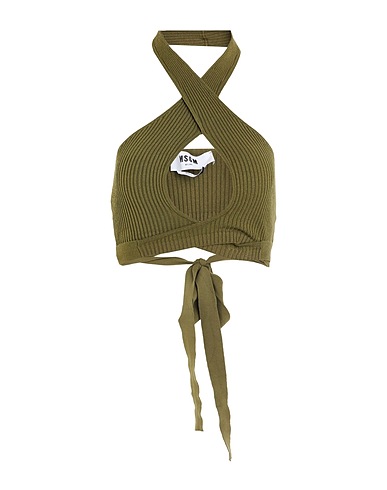 MSGM Top Military green 70% Viscose, 30% Polyester