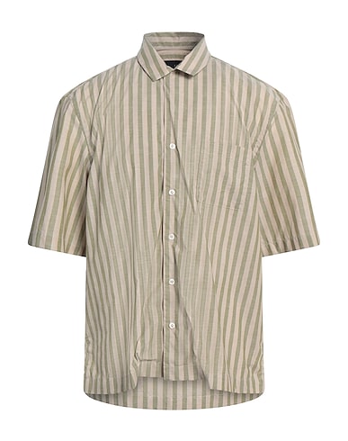 LARDINI Camicia a righe Verde salvia 100% Cotone