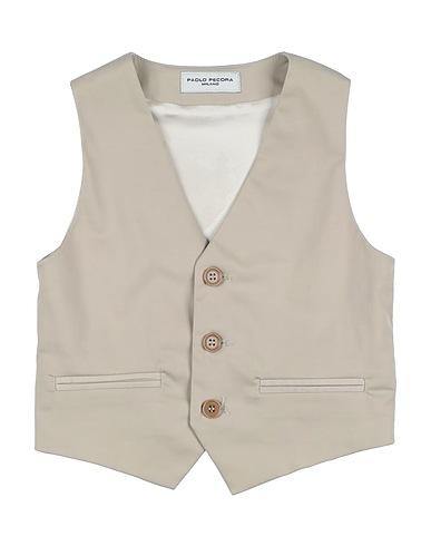 PAOLO PECORA Anzugweste Beige 54% Polyester, 42% Baumwolle, 4% Elastan