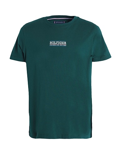 TOMMY HILFIGER Ｔシャツ ダークグリーン コットン 100%