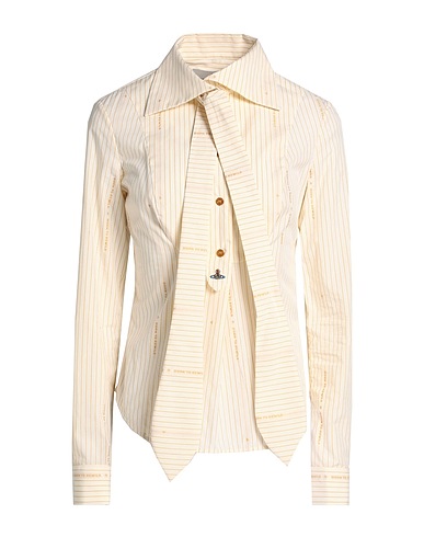 VIVIENNE WESTWOOD Shirts & blouses with bow Pastel yellow 100% Cotton, Viscose, Polyester